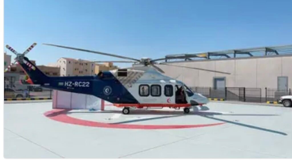 **Saudi Red Crescent’s First Air Ambulance Mission Successfully Transports Patient from Rafha to Qassim**