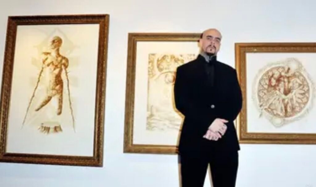 **Artist Arrested for Painting with Human Blood; Found with Illegal Weapons and Drugs**