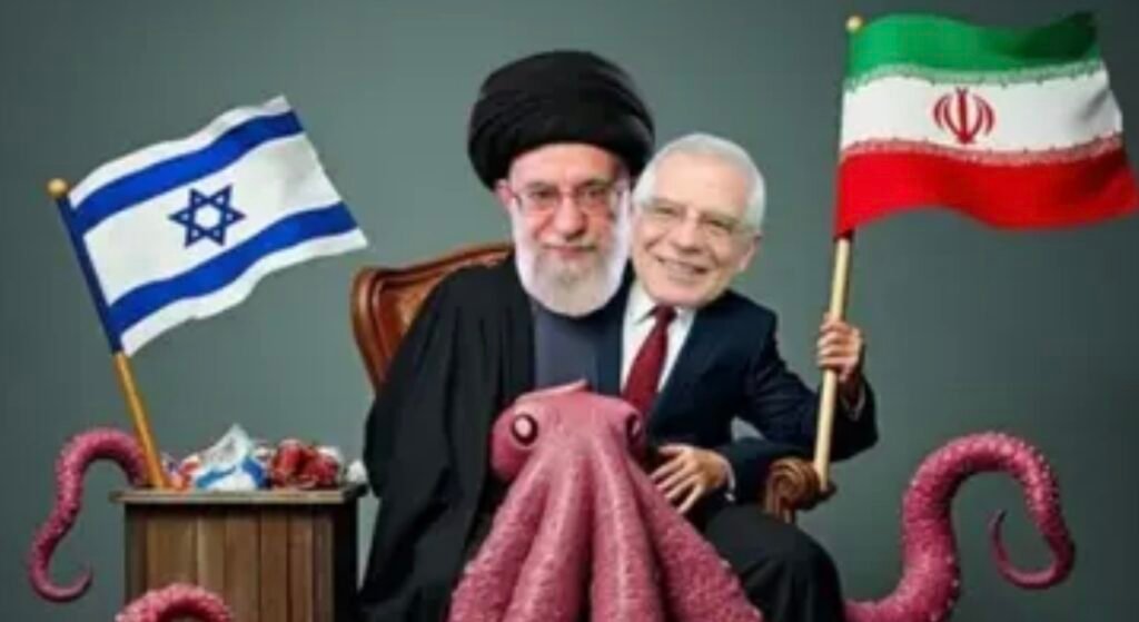 صورة لبوريل بأحضان خامنئي.. وزير إسرائيلي ينفجر غضباً