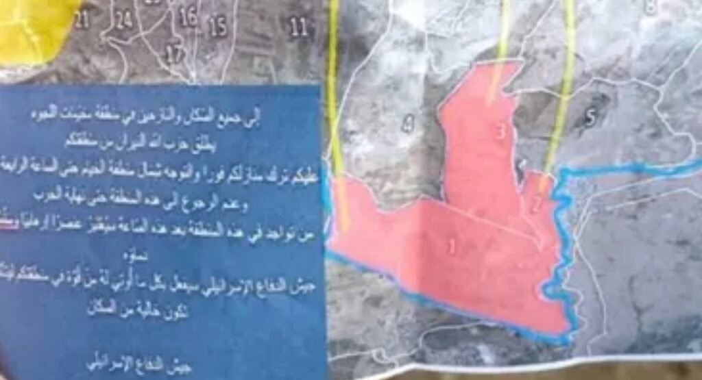 منشورات تطالب بإخلاء مناطق جنوب لبنان.. والجيش الإسرائيلي: “سلوك فردي”
