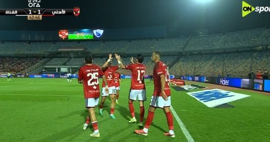 بن شرقي يسجل الثاني للأهلي في الدقيقة 43 ضد القناة بالدوري